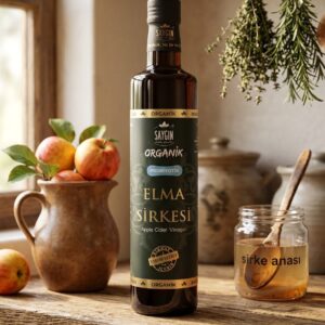 SAYGIN Organik Elma Sirkesi (Doğal Fermente & Probiyotik) – 500 ml