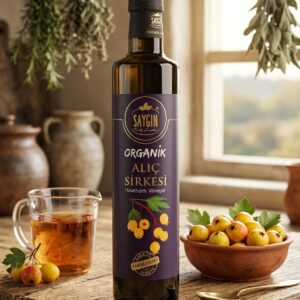 ​SAYGIN Organik Alıç Sirkesi (Geleneksel Fermente & Canlı Sirke) – 500 ml